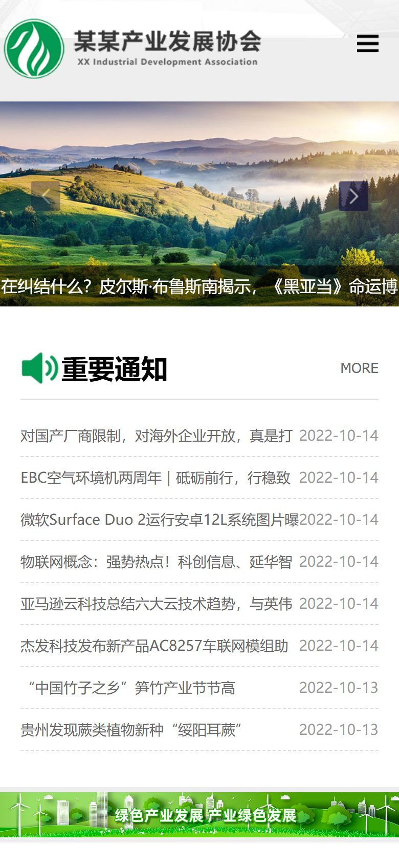 绿色产业协会官网建设方案